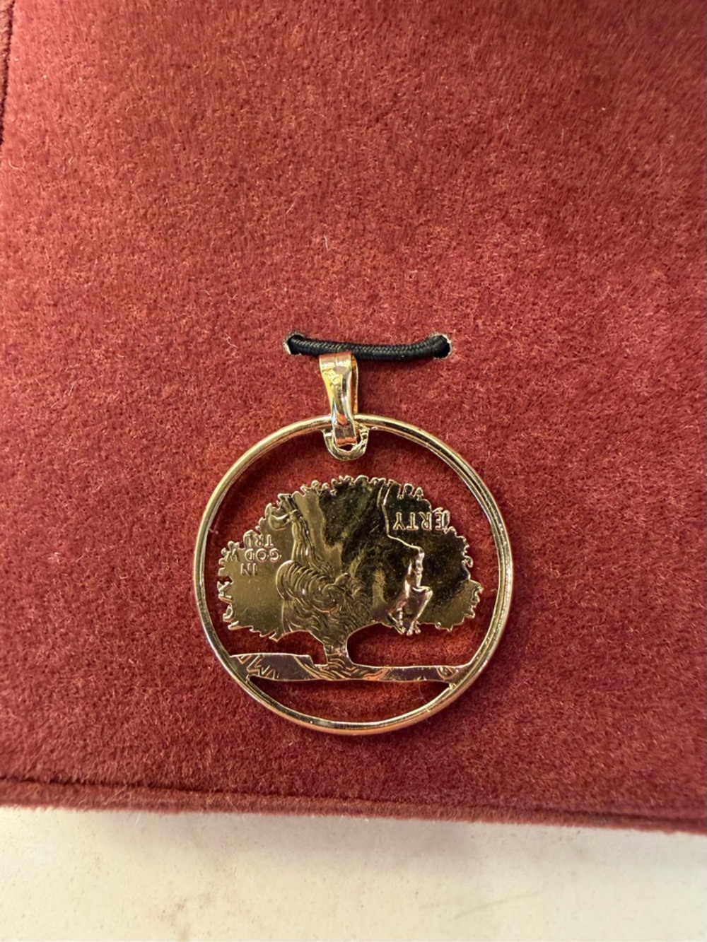 Gold Tree of Life Coin Pendant Connecticut State Quarter Vintage - Picture 2 of 4
